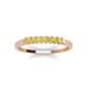 3 - Erica 2.00 mm Princess Cut Yellow Sapphire 7 Stone Wedding Band 