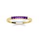 3 - Erica 2.00 mm Princess Cut Amethyst 7 Stone Wedding Band 