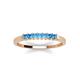 3 - Erica 2.00 mm Princess Cut Blue Topaz 7 Stone Wedding Band 