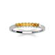 3 - Erica 2.00 mm Princess Cut Citrine 7 Stone Wedding Band 