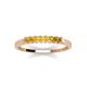 3 - Erica 2.00 mm Princess Cut Citrine 7 Stone Wedding Band 