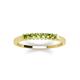 3 - Erica 2.00 mm Princess Cut Peridot 7 Stone Wedding Band 