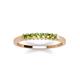 3 - Erica 2.00 mm Princess Cut Peridot 7 Stone Wedding Band 