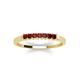 3 - Erica 2.00 mm Princess Cut Red Garnet 7 Stone Wedding Band 