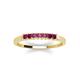 3 - Erica 2.00 mm Princess Cut Rhodolite Garnet 7 Stone Wedding Band 