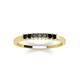 3 - Erica 2.00 mm Princess Cut Black Diamond 7 Stone Wedding Band 