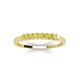 3 - Erica 2.00 mm Princess Cut Yellow Sapphire 7 Stone Wedding Band 