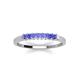 3 - Erica 2.00 mm Princess Cut Tanzanite 7 Stone Wedding Band 