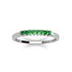 3 - Erica 2.00 mm Princess Cut Green Garnet 7 Stone Wedding Band 