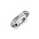 3 - Aaryn 1.50 mm Princess Cut Natural Diamonds Wedding Band 