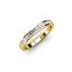 3 - Aaryn 1.50 mm Princess Cut Natural Diamonds Wedding Band 