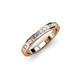 3 - Aaryn 1.50 mm Princess Cut Natural Diamonds Wedding Band 