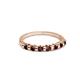 3 - Macie Red Garnet Wedding Band 