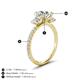 4 - Triandra 2.33 ctw IGI Certified Lab Grown Diamond (7.00 mm) Three stone Engagement Ring 