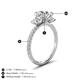 4 - Triandra 2.33 ctw IGI Certified Lab Grown Diamond (7.00 mm) Three stone Engagement Ring 