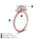 4 - Triandra 2.33 ctw IGI Certified Lab Grown Diamond (7.00 mm) Three stone Engagement Ring 
