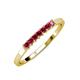 3 - Evia 0.39 ctw Ruby (2.00 mm) Seven Stone Wedding Band 