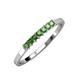 3 - Evia 0.35 ctw Green Garnet (2.00 mm) Seven Stone Wedding Band 