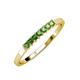 3 - Evia 0.35 ctw Green Garnet (2.00 mm) Seven Stone Wedding Band 