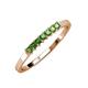 3 - Evia 0.35 ctw Green Garnet (2.00 mm) Seven Stone Wedding Band 