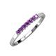 3 - Evia 0.39 ctw Amethyst (2.00 mm) Seven Stone Wedding Band 