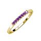 3 - Evia 0.39 ctw Amethyst (2.00 mm) Seven Stone Wedding Band 