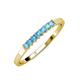 3 - Evia 0.39 ctw Blue Topaz (2.00 mm) Seven Stone Wedding Band 