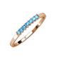 3 - Evia 0.39 ctw Blue Topaz (2.00 mm) Seven Stone Wedding Band 