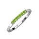 3 - Evia 0.39 ctw Peridot (2.00 mm) Seven Stone Wedding Band 