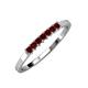 3 - Evia 0.39 ctw Red Garnet (2.00 mm) Seven Stone Wedding Band 