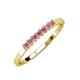 3 - Evia 0.39 ctw Rhodolite Garnet (2.00 mm) Seven Stone Wedding Band 