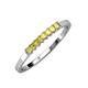 3 - Evia 0.39 ctw Yellow Sapphire (2.00 mm) Seven Stone Wedding Band 