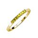 3 - Evia 0.35 ctw Yellow Diamond (2.00 mm) Seven Stone Wedding Band 