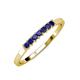 3 - Evia 0.39 ctw Blue Sapphire (2.00 mm) Seven Stone Wedding Band 