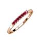 3 - Evia 0.39 ctw Ruby (2.00 mm) Seven Stone Wedding Band 