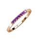 3 - Evia 0.39 ctw Amethyst (2.00 mm) Seven Stone Wedding Band 