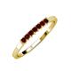 3 - Evia 0.39 ctw Red Garnet (2.00 mm) Seven Stone Wedding Band 