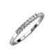 3 - Evia 0.42 ctw Natural Diamonds Diamond (2.00 mm) Seven Stone Wedding Band 