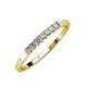 3 - Evia 0.35 ctw Lab Grown Diamonds (2.00 mm) Seven Stone Wedding Band 