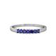 1 - Evia 0.39 ctw Blue Sapphire (2.00 mm) Seven Stone Wedding Band 