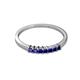 2 - Evia 0.39 ctw Blue Sapphire (2.00 mm) Seven Stone Wedding Band 