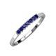 3 - Evia 0.39 ctw Blue Sapphire (2.00 mm) Seven Stone Wedding Band 