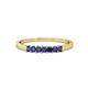 1 - Evia 0.39 ctw Blue Sapphire (2.00 mm) Seven Stone Wedding Band 