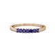 1 - Evia 0.39 ctw Blue Sapphire (2.00 mm) Seven Stone Wedding Band 