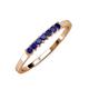 3 - Evia 0.39 ctw Blue Sapphire (2.00 mm) Seven Stone Wedding Band 