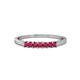 1 - Evia 0.39 ctw Ruby (2.00 mm) Seven Stone Wedding Band 