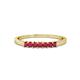 1 - Evia 0.39 ctw Ruby (2.00 mm) Seven Stone Wedding Band 