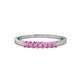 1 - Evia 0.39 ctw Pink Sapphire (2.00 mm) Seven Stone Wedding Band 