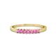 1 - Evia 0.39 ctw Pink Sapphire (2.00 mm) Seven Stone Wedding Band 