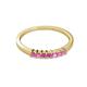 2 - Evia 0.39 ctw Pink Sapphire (2.00 mm) Seven Stone Wedding Band 